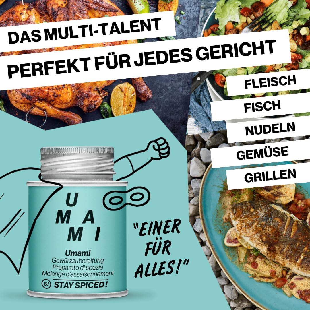 XXL Umami Gewürz von STAY SPICED ! I Authentisch - Köstlich - Einzigartig I Vorratspackung 870 ml in