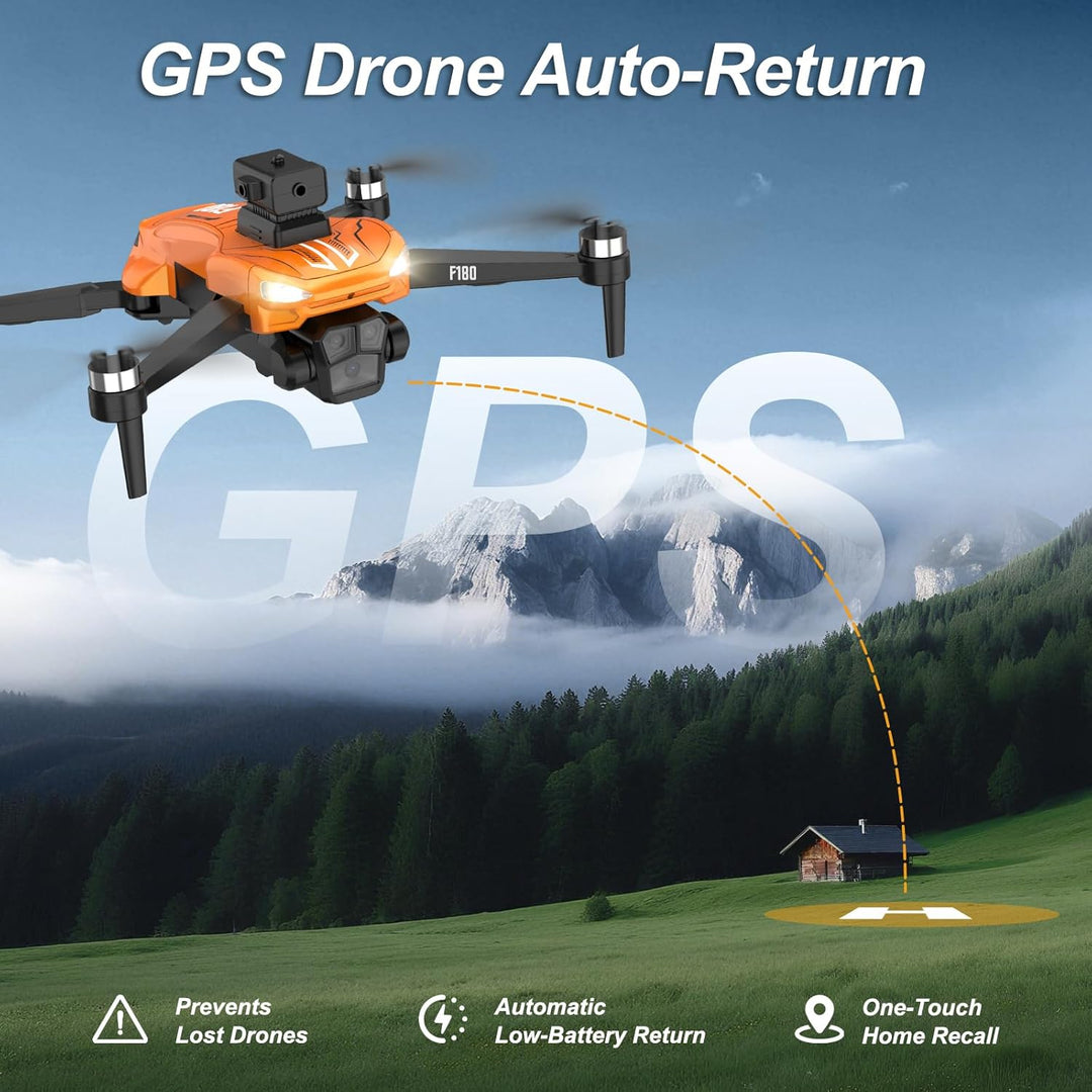 GPS Drohne Mit 4K-Kamera Für Erwachsene, 4,5-Zoll-Fernbedienungsdisplay, Automatische Hindernisverme