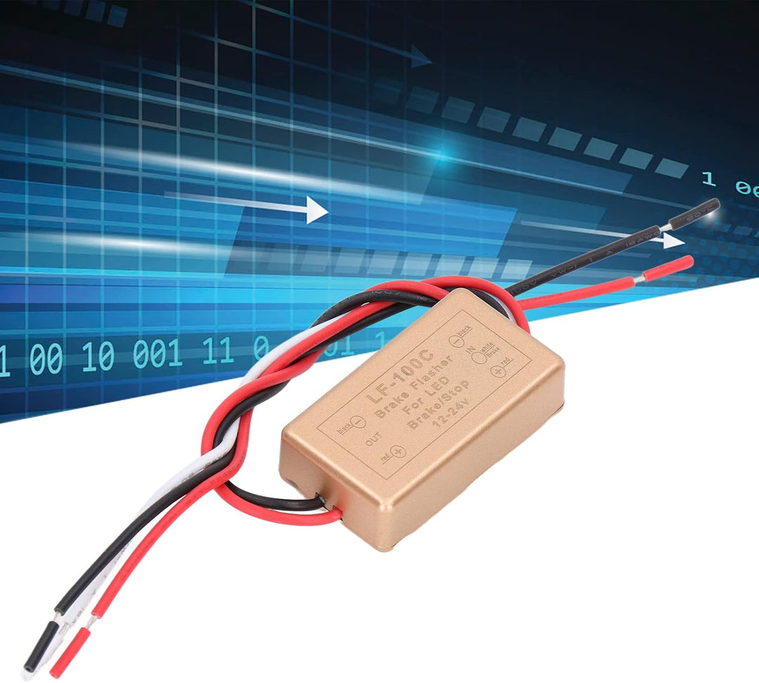 plplaaoo LED-Blitz-Stroboskop-Controller, ABS-Auto-Blinkmodul, Hochleistungs-Mini-Kompaktdesign für
