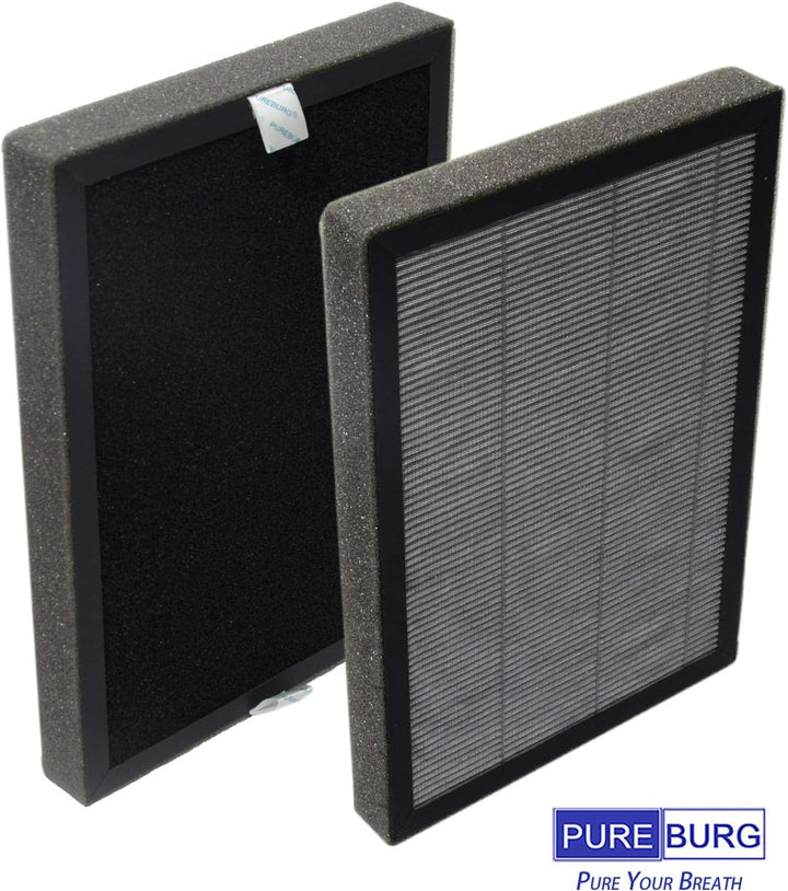 PUREBURG Ersatzfilter kompatibel mit Kärcher AF 20 Luftreiniger 2.863-056.0, 2er-Set (4 Stück) H13 T