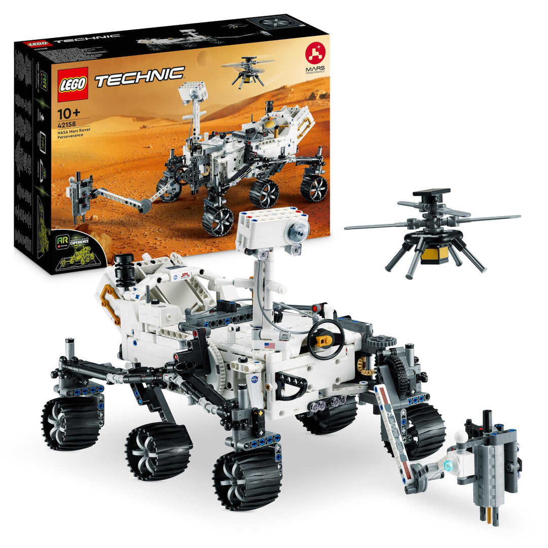 Lego 42158 Technic NASA Mars-Rover Perserverance Weltraum Spielzeug Set mit AR-App, Wissenschafts-Sp