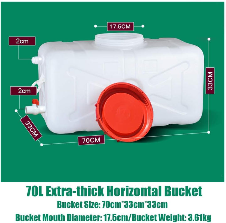 Trinkwasserkanister 28/45L/70L/140L/190L Wassertank, Plastikeimer, Rechteckiger, Verdickter Wassertu