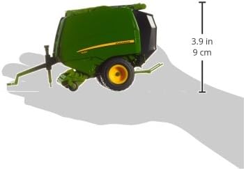 siku 2465, John Deere Rundballenpresse 990, 1:32, Metall/Kunststoff, Grün, Öffenbare Seiten- und Hec