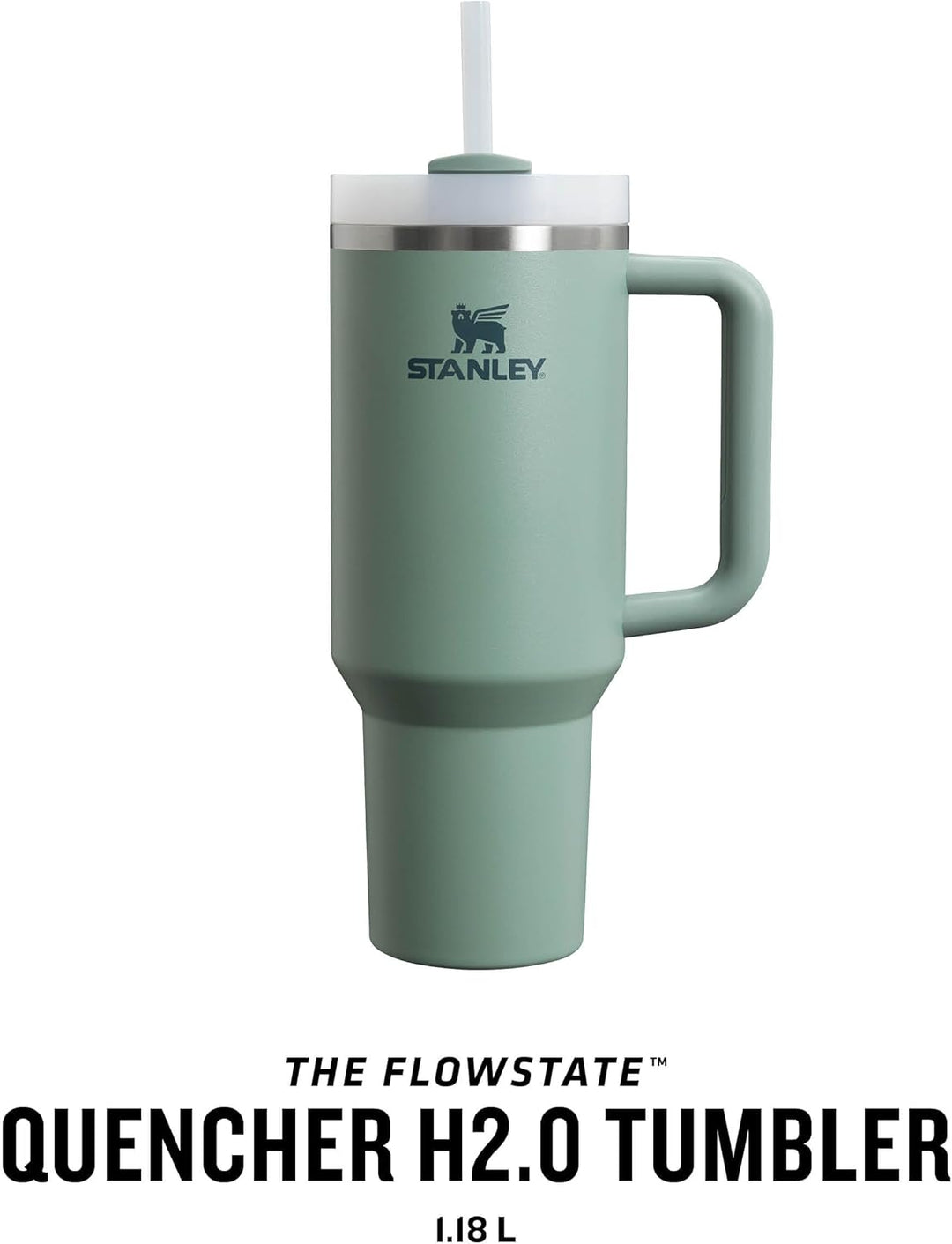Stanley Quencher H2.0 FlowState Trinkflasche mit Strohhalm 1.2L - Thermobecher Kühlt 11 Stunden - 48