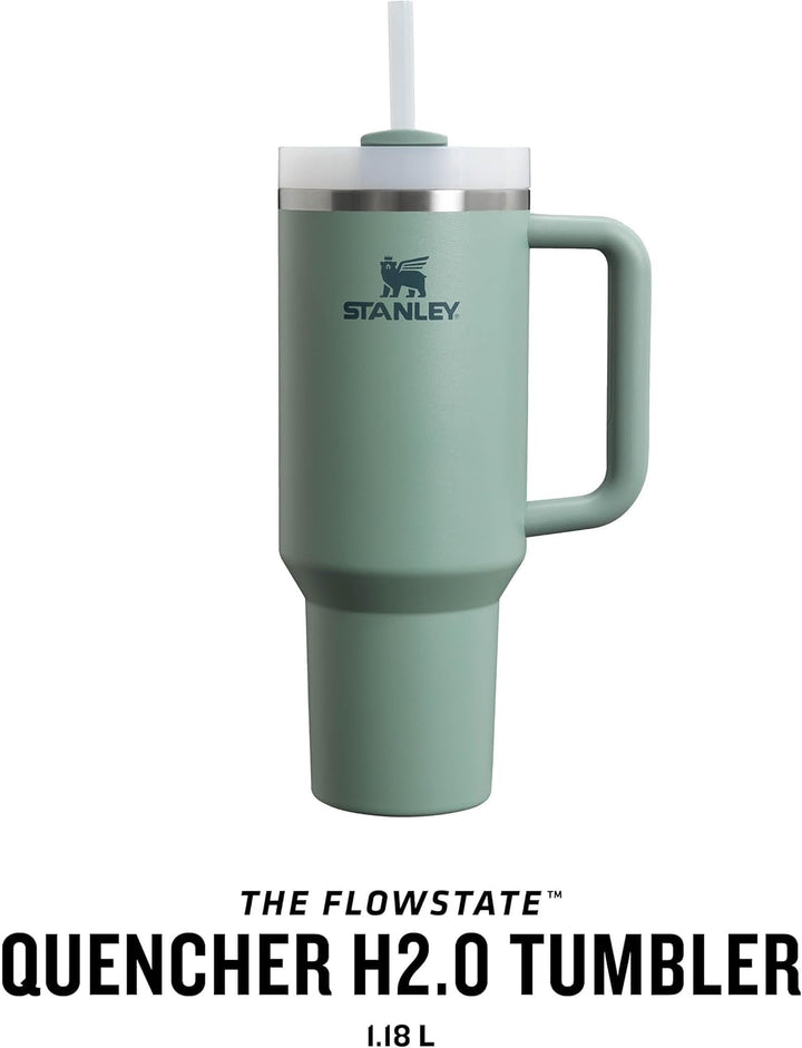 Stanley Quencher H2.0 FlowState Trinkflasche mit Strohhalm 1.2L - Thermobecher Kühlt 11 Stunden - 48