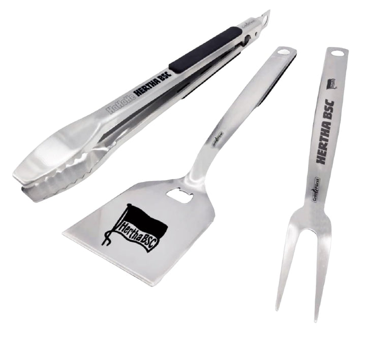 Hertha BSC Berlin Premium Grillbesteck 3-teilig Edelstahl Besteck HBSCB - Plus Lesezeichen Wir liebe