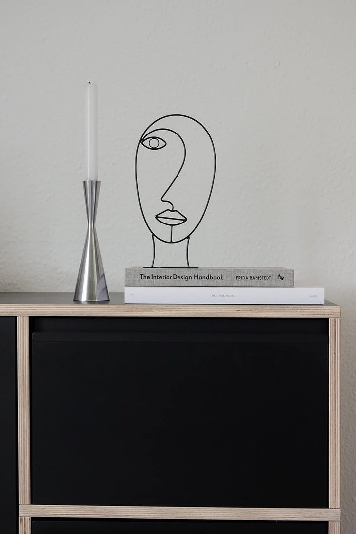 LaLe Living Deko Objekt Amico in Schwarz aus Eisen, Dekofigur abstrakte Metalllinie minimalistische