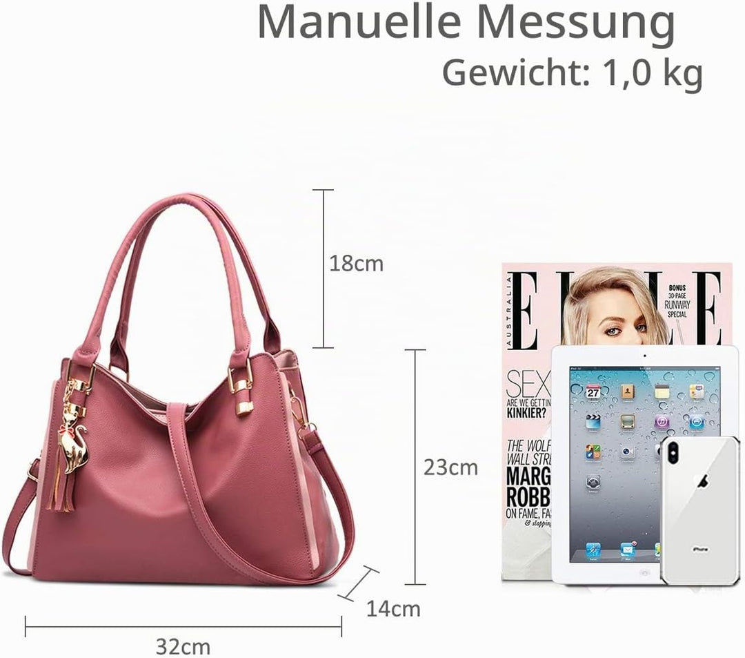NICOLE&amp;DORIS Damen Schultertasche Mode Handtaschen Hobos und Umhängetaschen für Frauen Gross Trageta