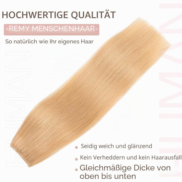 Extensions Echthaar mit transparenter Schnur, Silk-co Wire in ExtensionsBlond 65g, Secrets Hair Exte