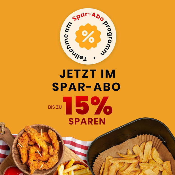Baker's Signature Backpapier für Heissluftfritteuse, 240 Stück - 20.32cm Quadrat für 5.7-9 L Körbe -