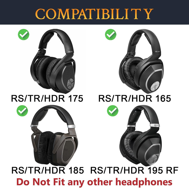 SOULWIT Kühlgel Ersatz Ohrpolster für Sennheiser RS165/RS175/RS185/RS195 (RS 165 175 185 195 RF), Er