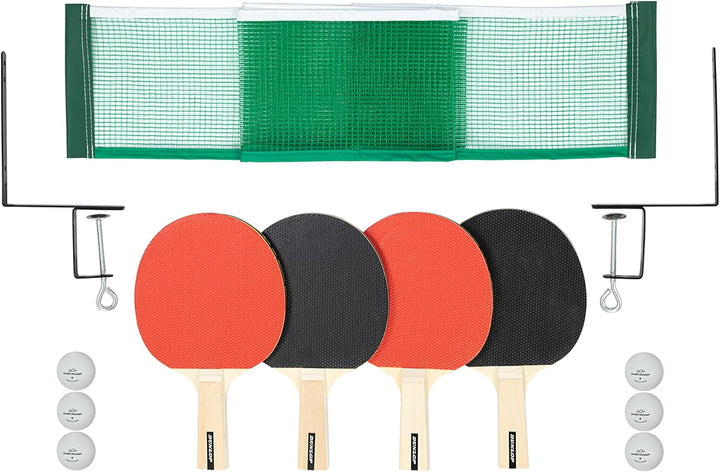 Dunlop Match 4 Player Tischtennis-Set inkl. Vier Schläger, sechs Bälle & Netz