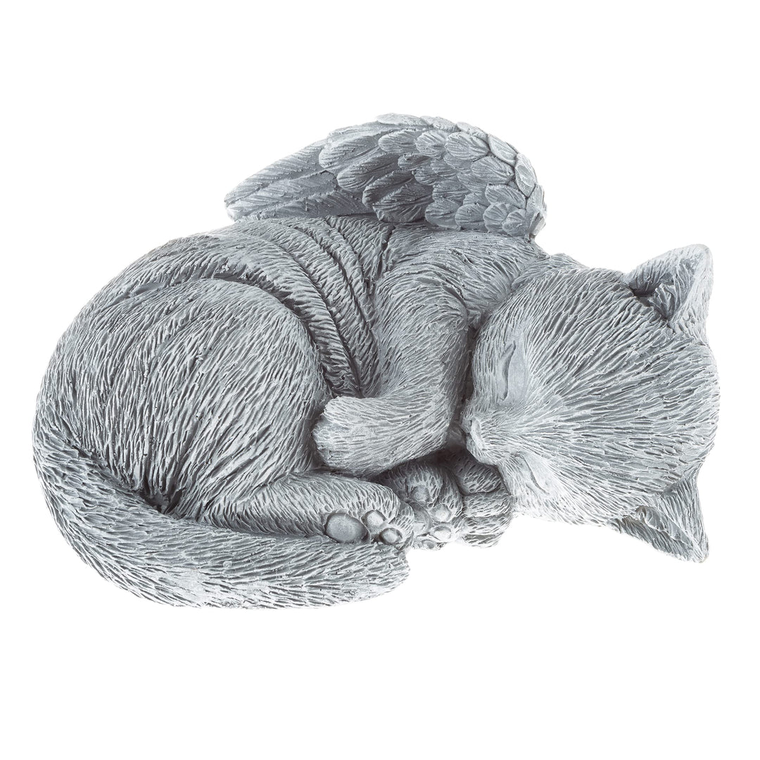 Pure Garden Gedenkstein für Katzen, friedliches schlafendes Kätzchen, Engelsstatue für Garten, Geden