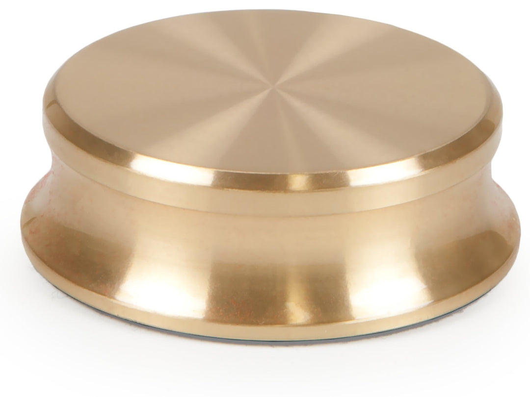Pro-Ject Record Puck Brass, 800g Schwerer Platten-Puck zum Fixieren von Schallplatten, Messing