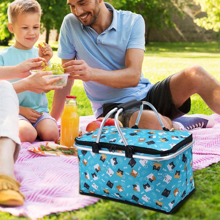 Grosser Picknickkorb, Korb für Picknick | 30L tragbarer Outdoor-Picknickkorb | Oxford-Stoff-Picknick