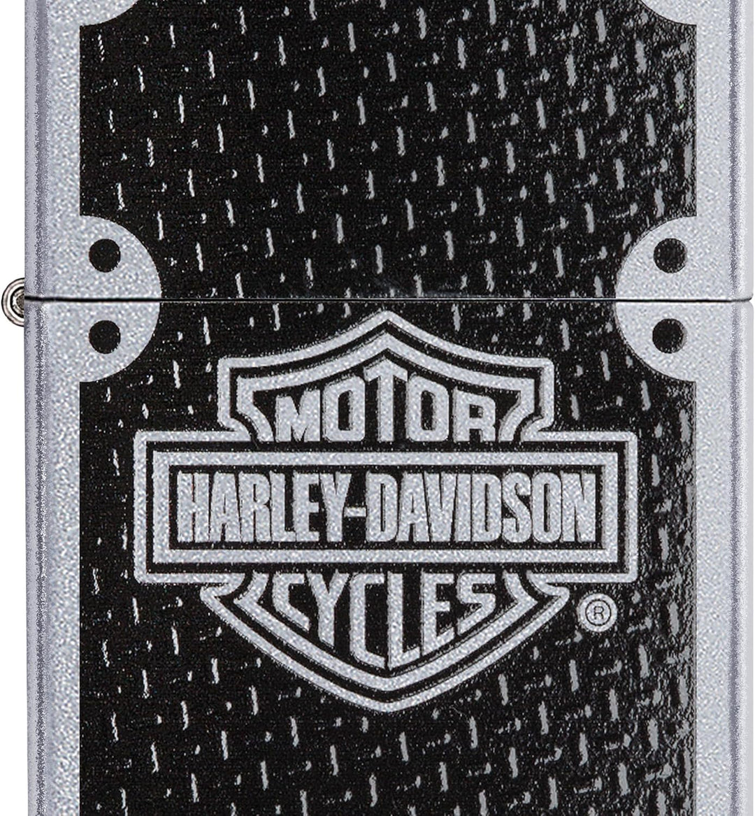 Zippo 24025 Feuerzeug 60001201 H-D Carbon Fibre Benzinfeuerzeug,Messing,SatinChrome,1x3,5x5,5cm