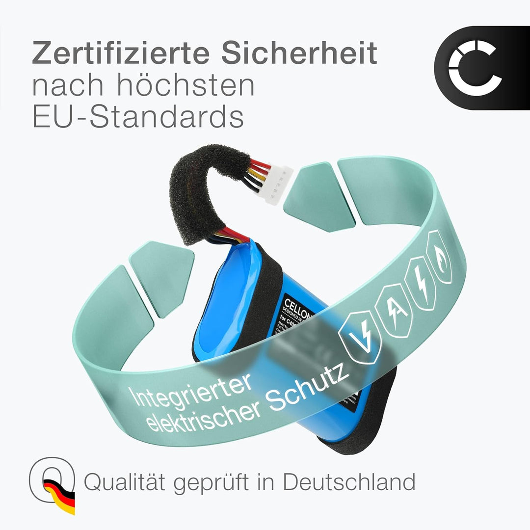 CELLONIC, Lautsprecherakku kompatibel mit Marshall Stockwell II (3350mAh, 7.4V) Ersatzakku C406A3