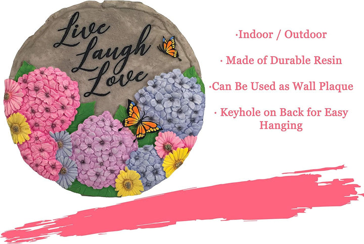Spoontiques 13238 Live Laugh Love Trittsteine, mehrfarbig, Mehrfarbig