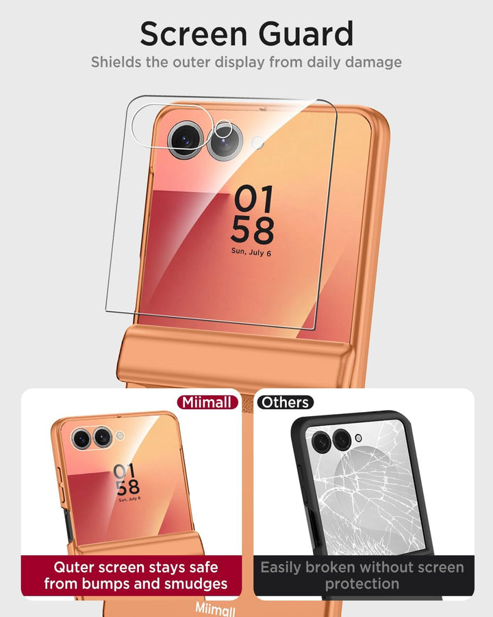 Miimall Kompatibel mit Samsung Galaxy Z Flip 7 Hülle mit Scharnierschutz Magnetischer [Externer Bild