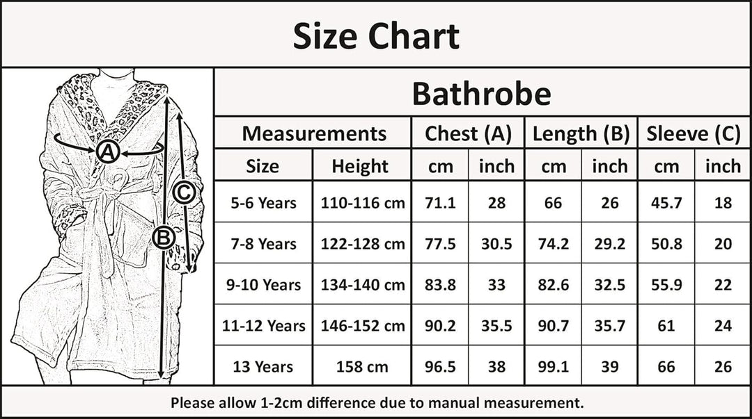 A2Z 4 Kids Kinder Mädchen Designer Grau Aufdruck Flanell Vlies Mit Kapuze Weich Morgenmantel Nachtan
