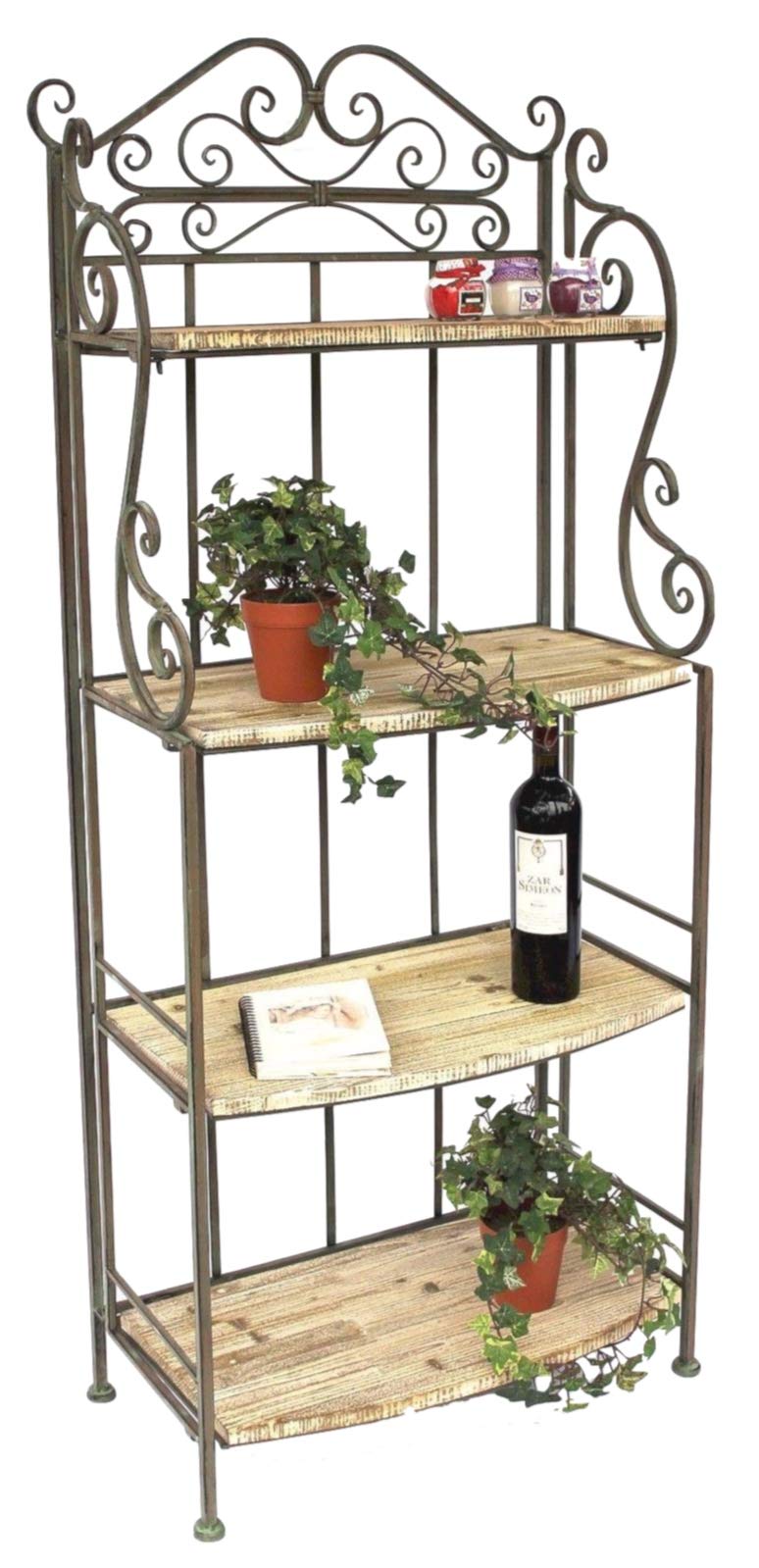 DanDiBo Regal Standregal 12060 aus Metall und Holz 150 cm Bücherregal Badregal Küchenregal