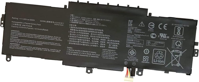 ASKC 50Wh C31N1811 Laptop Akku für ASUS ZenBook 14 UX433 UX433F UX433FA UX433FA-A6018T A5046R A5090T