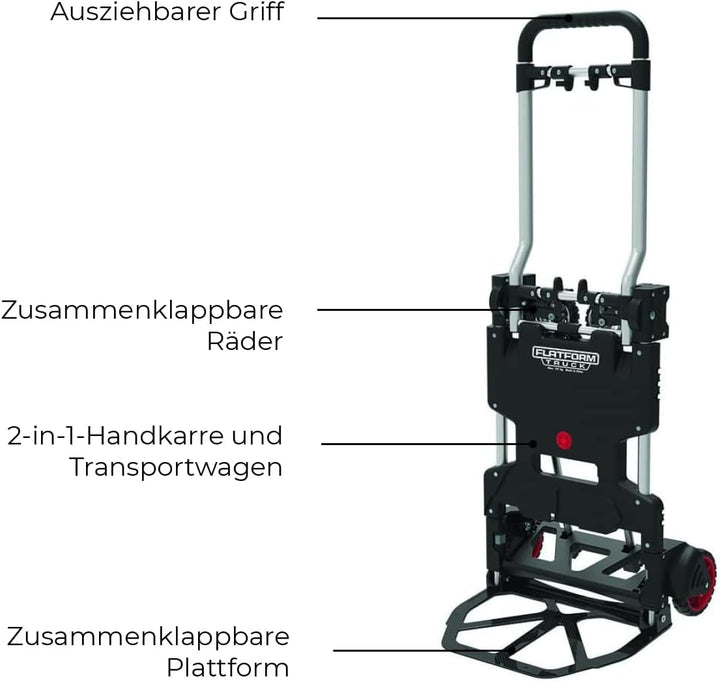 Magnacart 2-in-1 Sackkarre und Plattformwagen - Sackkarre Klappbar - Transportwagen Max. 137KG - Sac