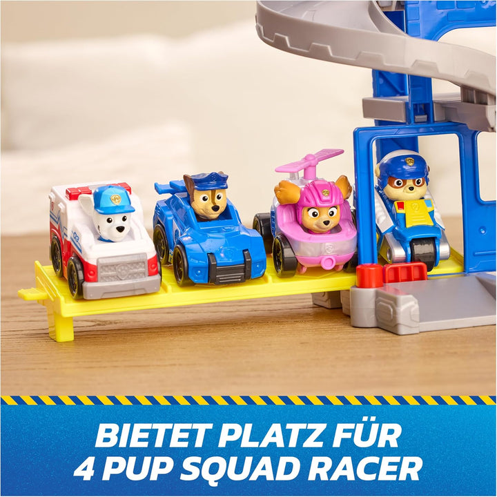 PAW PATROL - Search & Rescue: Pup Squad Hauptquartier Spielset mit Chase Racer, Bürgermeister Besser