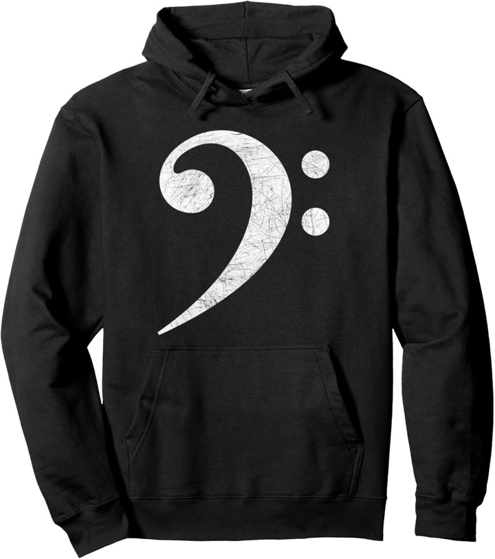 Bassschlüssel Logo Vintage Musik Rock Band Idea Pullover Hoodie