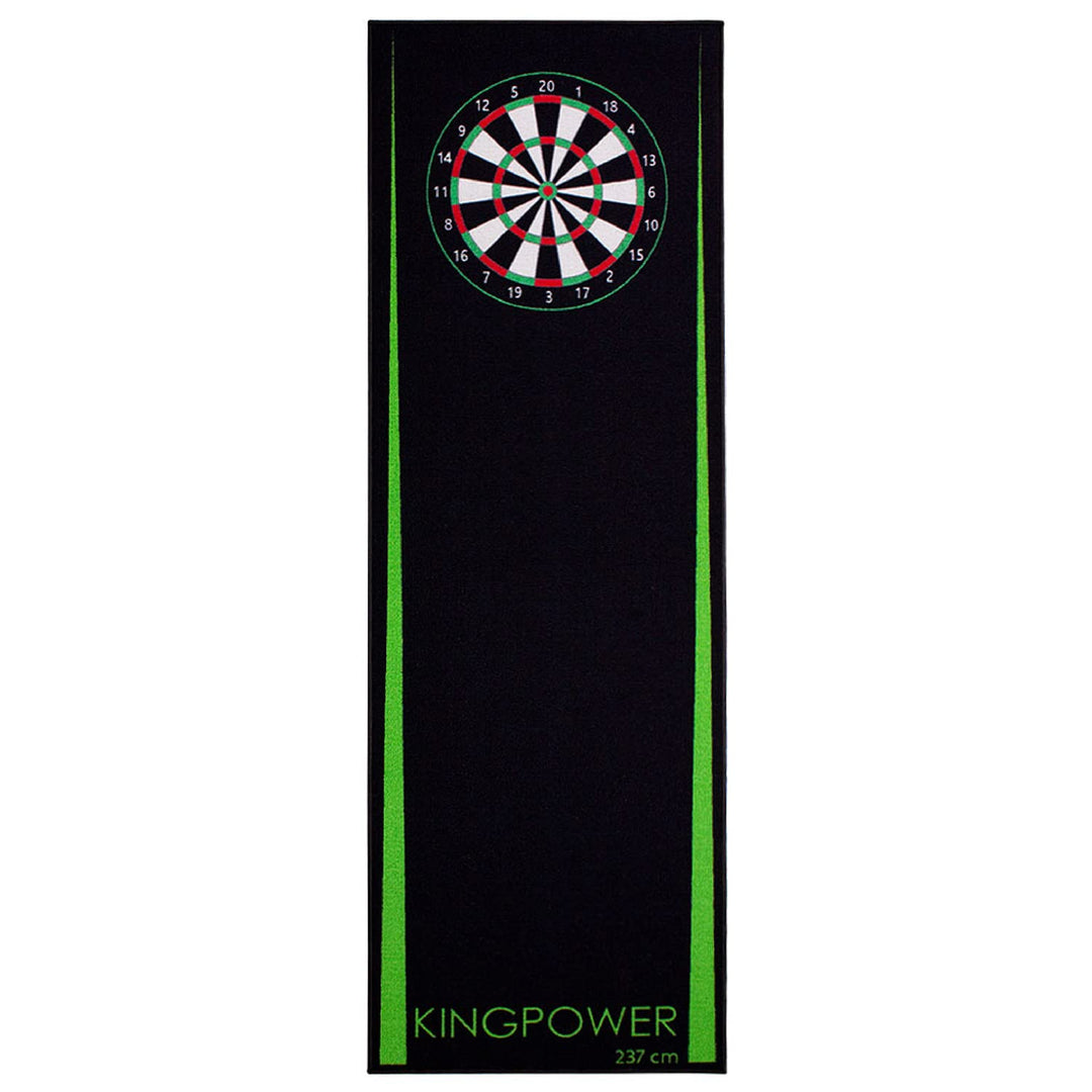 Kingpower Dartteppich mit Abwurflinie, Dart Zubehör mit Motiv, Dartmatte mit Oche, pflegeleichter Te