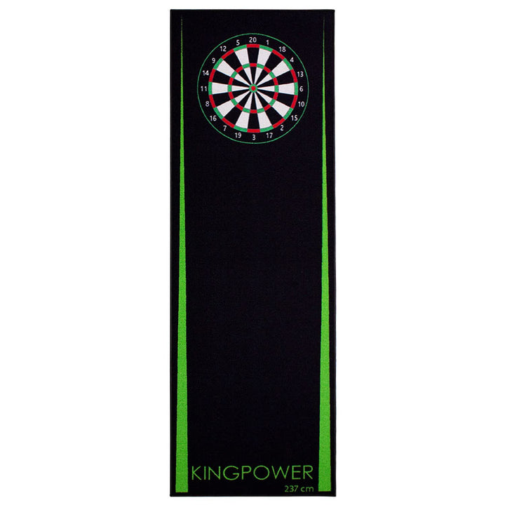 Kingpower Dartteppich mit Abwurflinie, Dart Zubehör mit Motiv, Dartmatte mit Oche, pflegeleichter Te