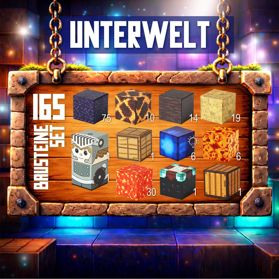 Unterwelt Set mit 165 Teilen I Magnete zum Bauen für fantasievolle Kinderwelten I magnetische Bauste