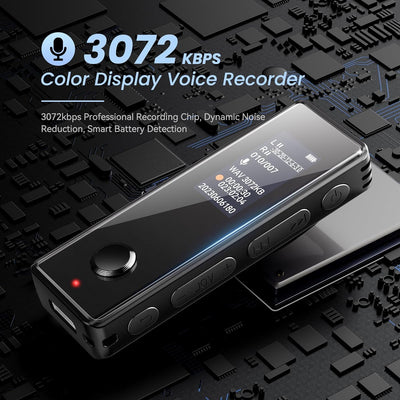 Digitale Diktiergeräte, KINPEE 16GB Mini Audio Aufnahmegerät Diktiergerät Klein MP3 Ton Aufnahmegerä