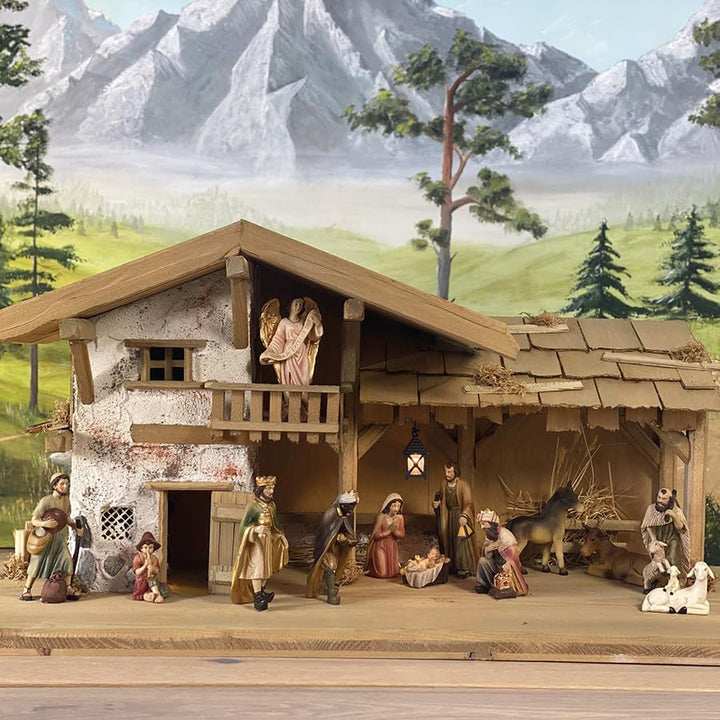 FADEDA 13x Krippenfiguren/Höhe:10 cm/handbemalt/detailgetreue Krippen Figuren - Weihnachten Tisch De