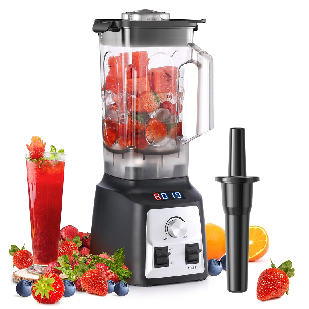 Enfmay Standmixer, 2000W Mixer Hochleistungsmixer, Stufenlose Geschwindigkeitsregulierung, 2L Smooth