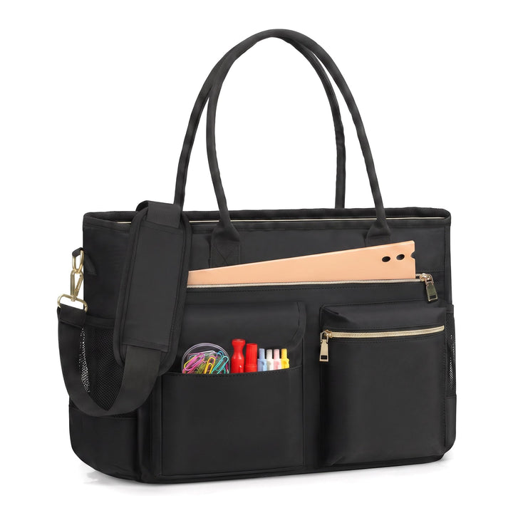 Lehrer Tasche Damen Handtasche 15,6 Zoll Laptop Tasche Arbeitstasche schwarze Krankenschwester Handt