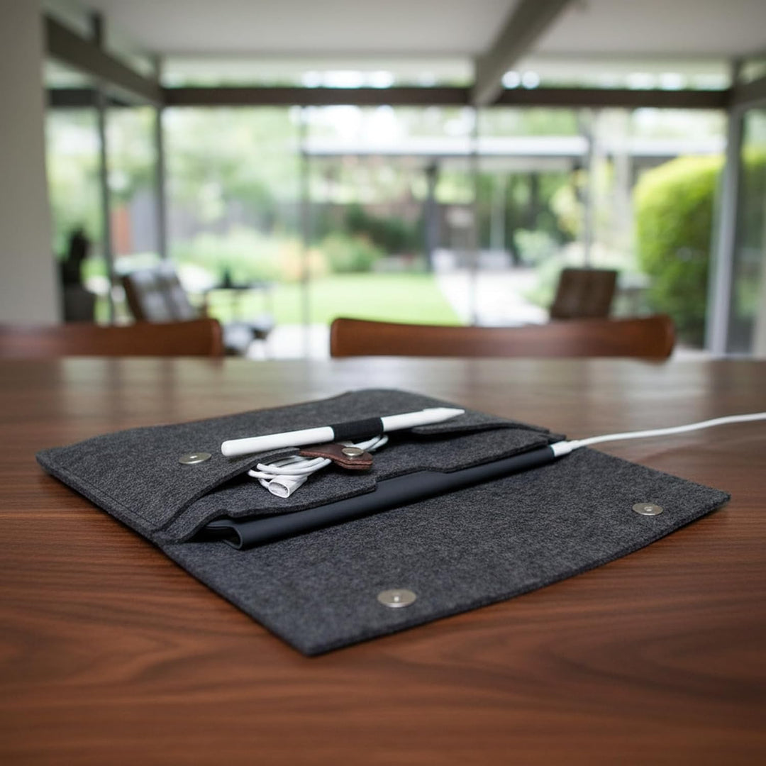 Pack & Smooch Für iPad/iPad Pro 11" / Air 10.9" + Magic Keyboard Hülle Sleeve Case 100% Wollfilz Pfl