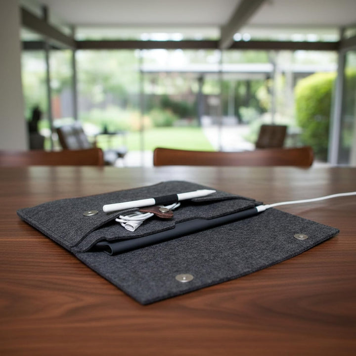Pack & Smooch Für iPad/iPad Pro 11" / Air 10.9" + Magic Keyboard Hülle Sleeve Case 100% Wollfilz Pfl