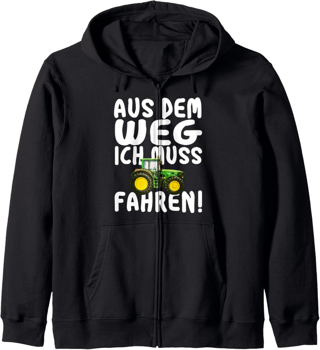 Ich Muss Traktor Fahren Trecker Mann Kapuzenjacke