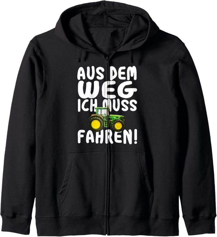 Ich Muss Traktor Fahren Trecker Mann Kapuzenjacke