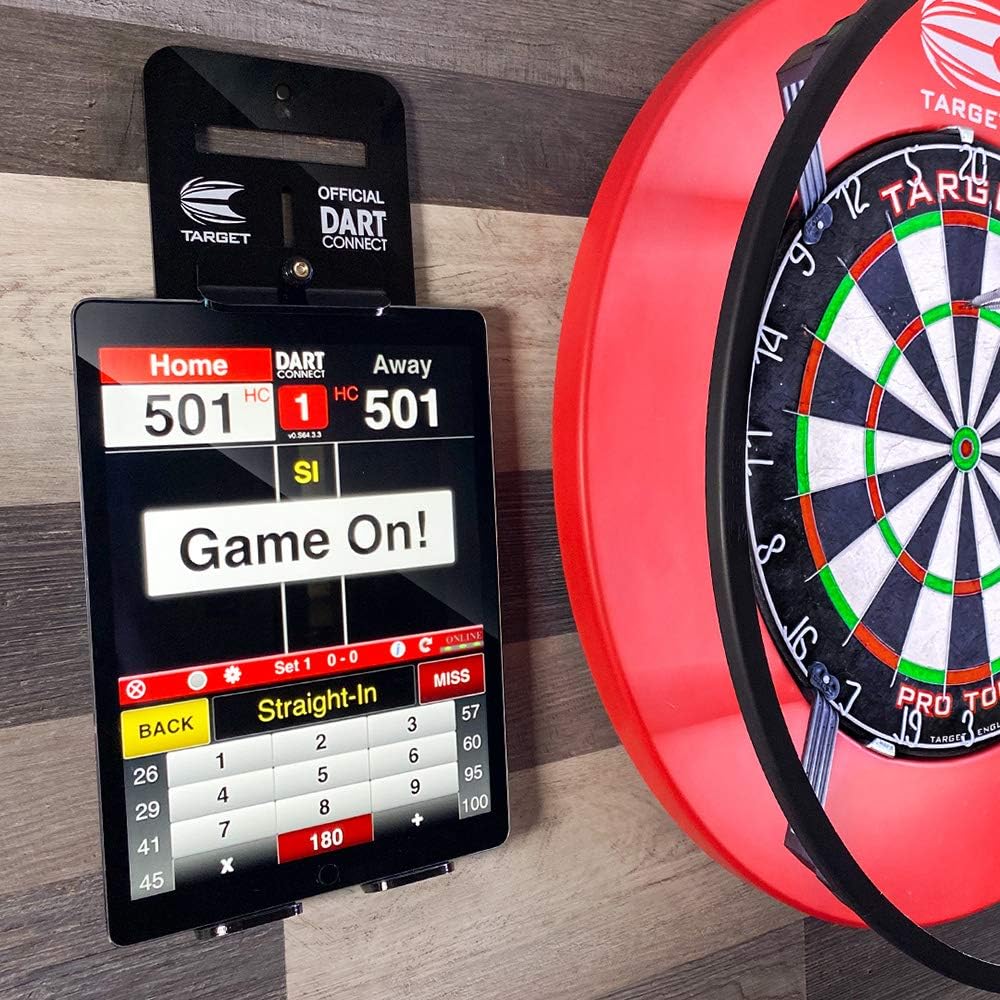Target Darts Tablet-Halterung, mit Dart-Connect, Schwarz Einzelbett, Einzelbett