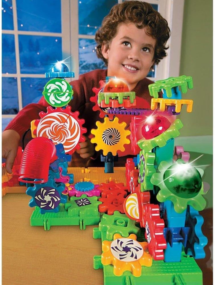 Learning Resources Gears! Gears! Gears! Motorisiertes Bauset Lichter und Action, Lichter und Action
