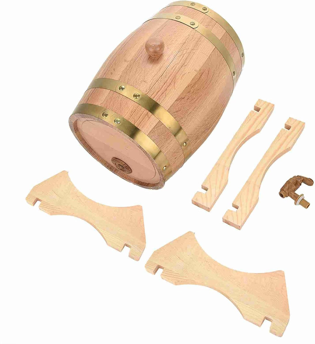Eichenfass 5L aus Holz - Whiskyfass, Wein- & Rumfass mit Zapfhahn - Handgefertigtes Fass aus Eichenh