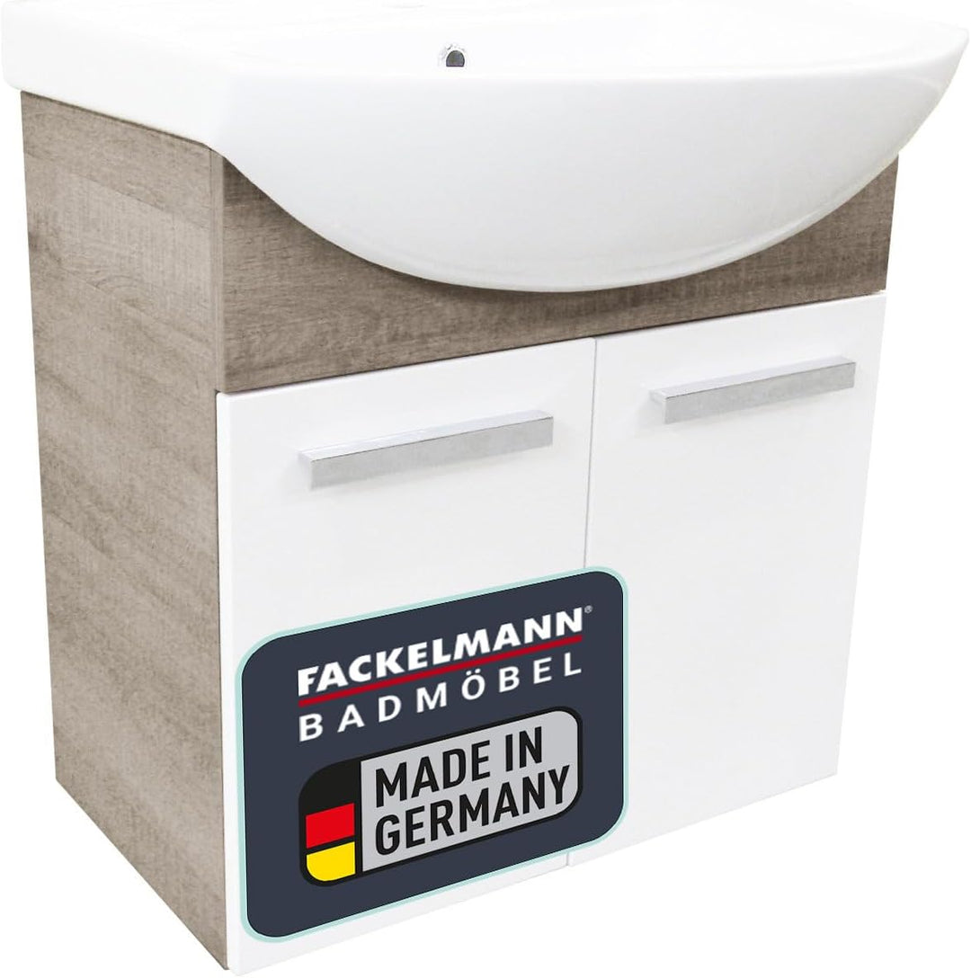 FACKELMANN Waschtischunterschrank A-VERO/Badschrank mit gedämpften Scharnieren/Masse (B x H x T): ca