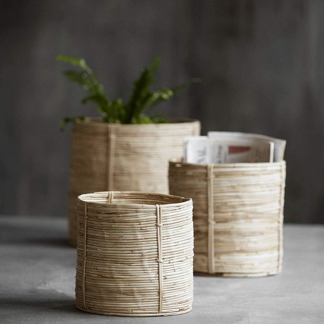 House Doctor 205730903 Korb, Chaka, Nature, Set mit 3 Grössen, S 22 cm. M: Dm 26 cm. L:Dm, h: 30 cm,