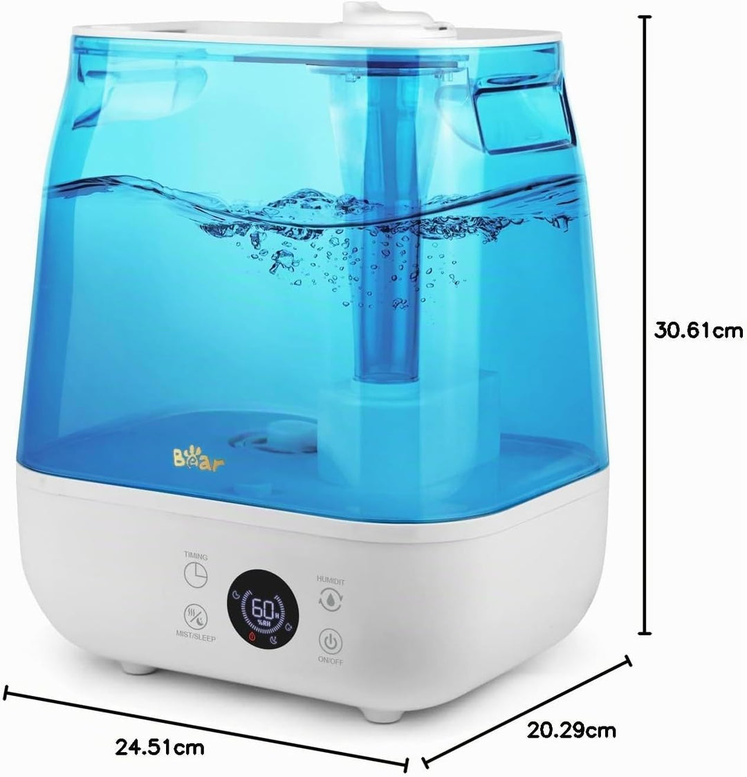 Bear Luftbefeuchter 6L Top Fill Luftbefeuchter, Timer, Schlafmodus, Konstante Luftfeuchtigkeit, Arom