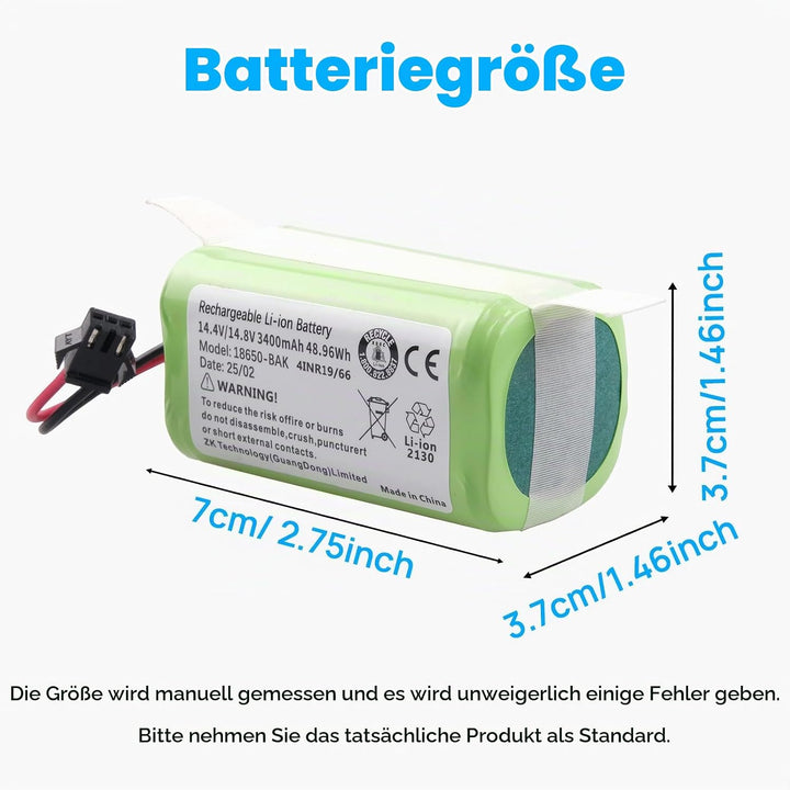 14,4 V 3400 mAh Akku Kompatibel mit Lefant M210 M210B M210P M213 Eufy RoboVac 11 11S 11S MAX 12 15C
