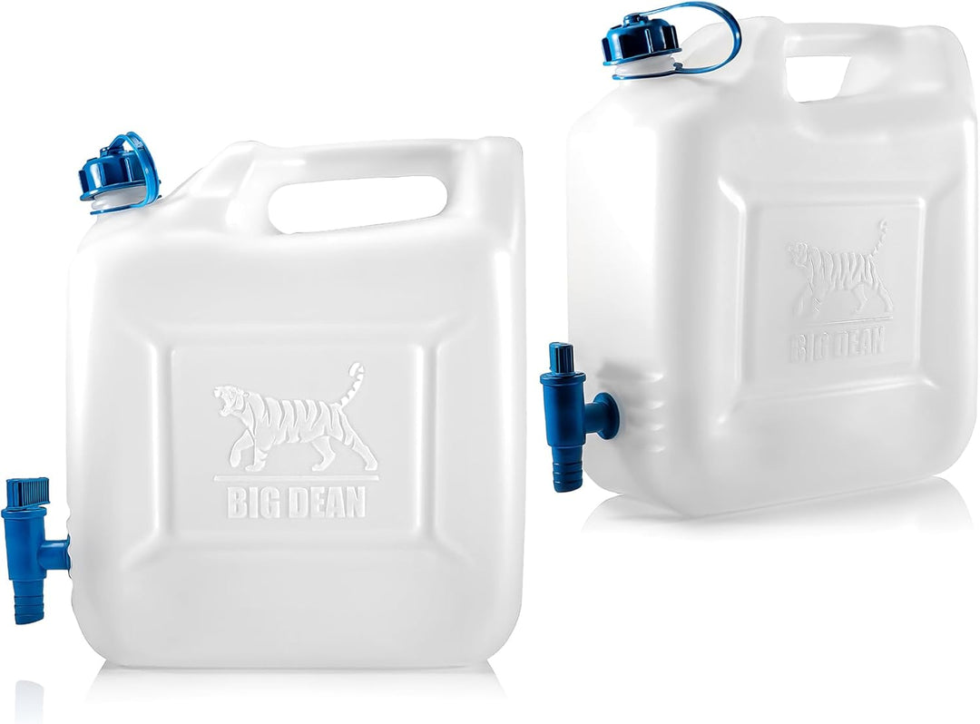 BigDean Wasserkanister 12l Trinkwasserbehälter, Trinkwasserkanister mit Hahn, Lebensmittelecht, geei