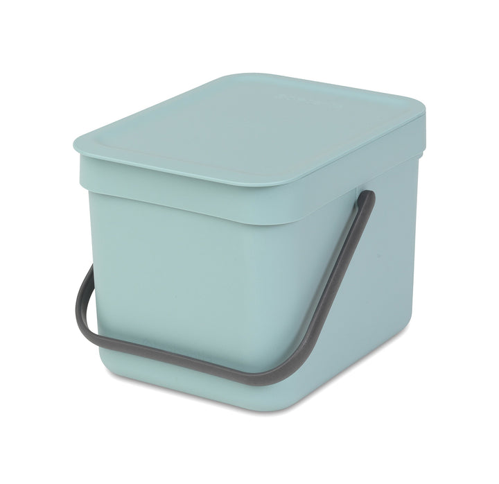 Brabantia 109645 Sort & Go Einbaubehälter, Plastik,Minzgrün,6L Minzgrün 6 Liter, Minzgrün 6 Liter