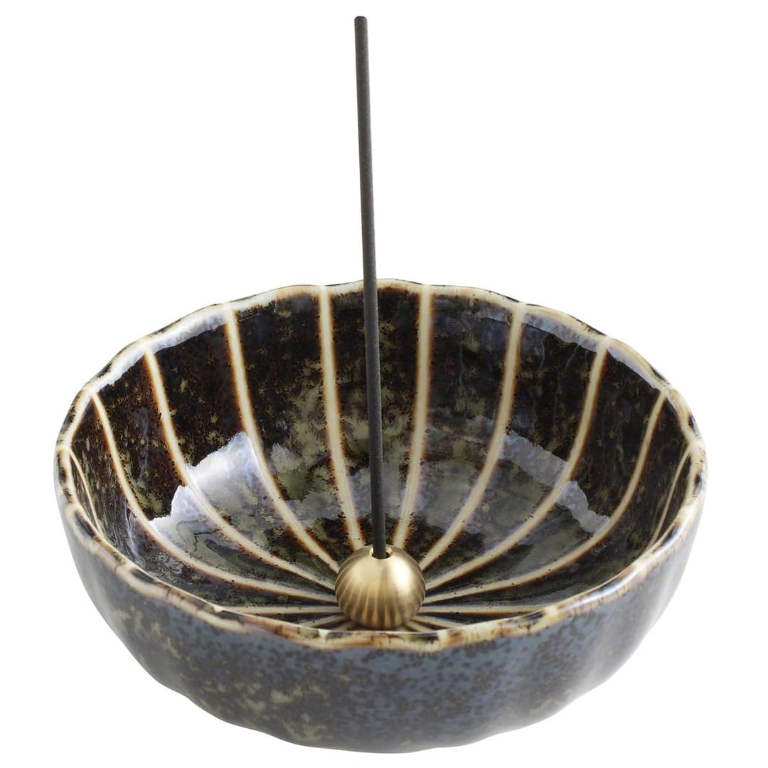 Asayu Japan Räucherstäbchenhalter - Grüner Lotus - Für Stäbchen 10cm, Made in Japan, Traditioneller
